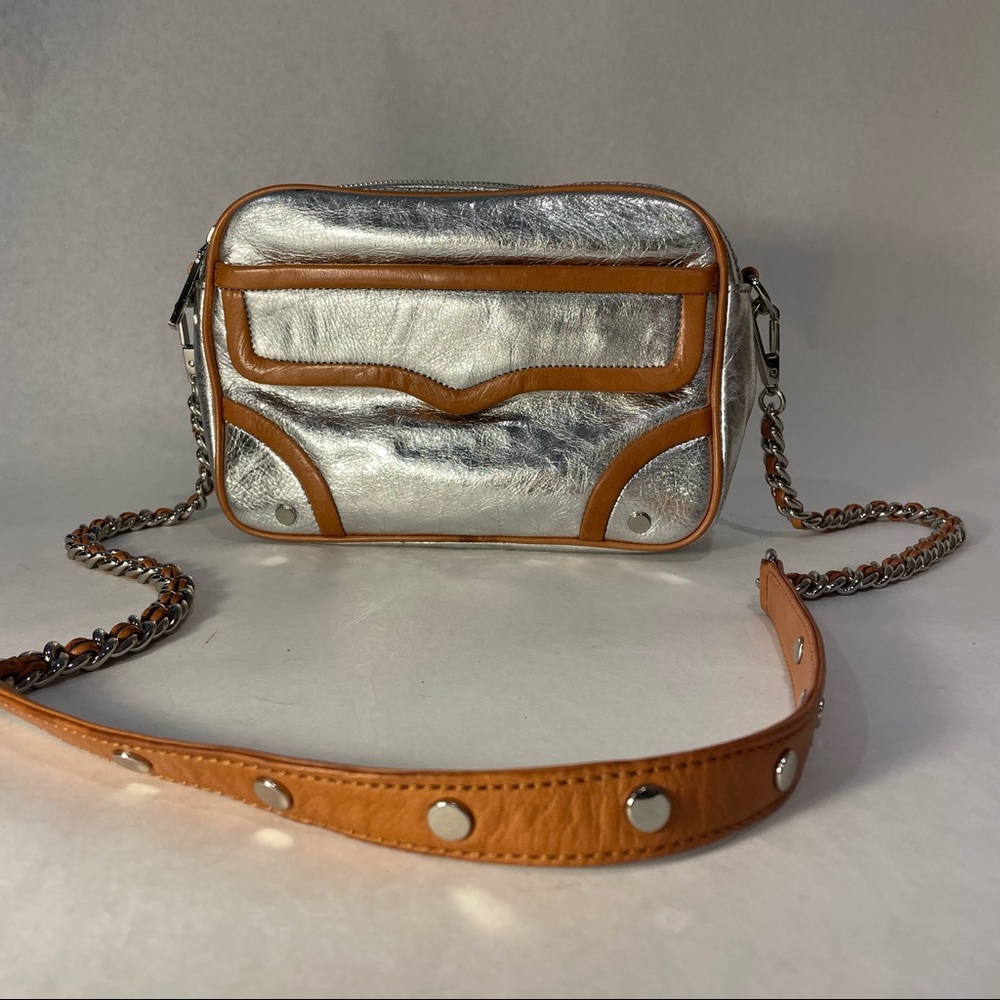 Rebecca Minkoff Silver bag so cute!